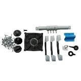 Hardware Knobs Square Burner Silver Utensil Bar with Hooks Clip & Handles (PI) (143350)