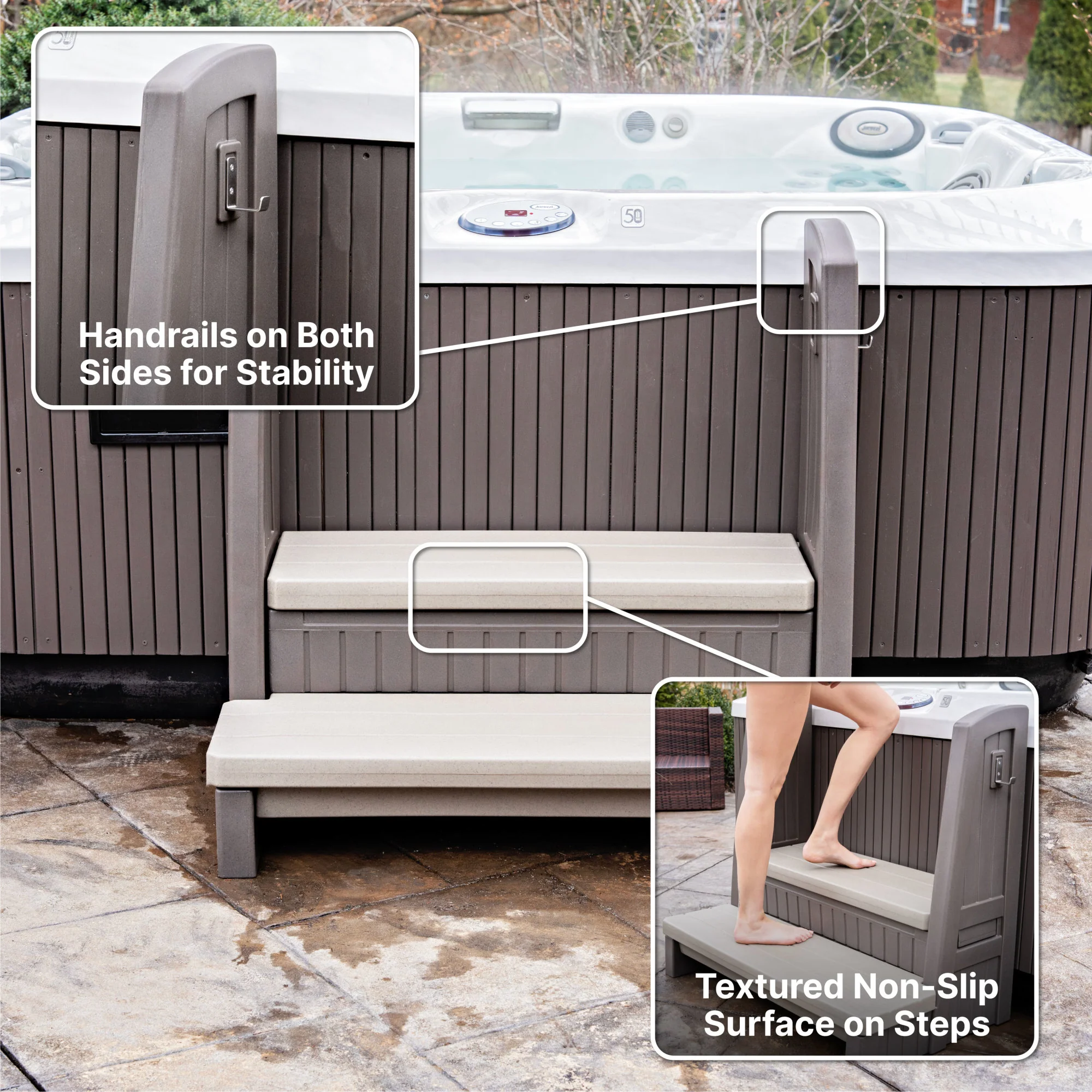 Hot Tub Storage Steps With Handrail™ - Image 4