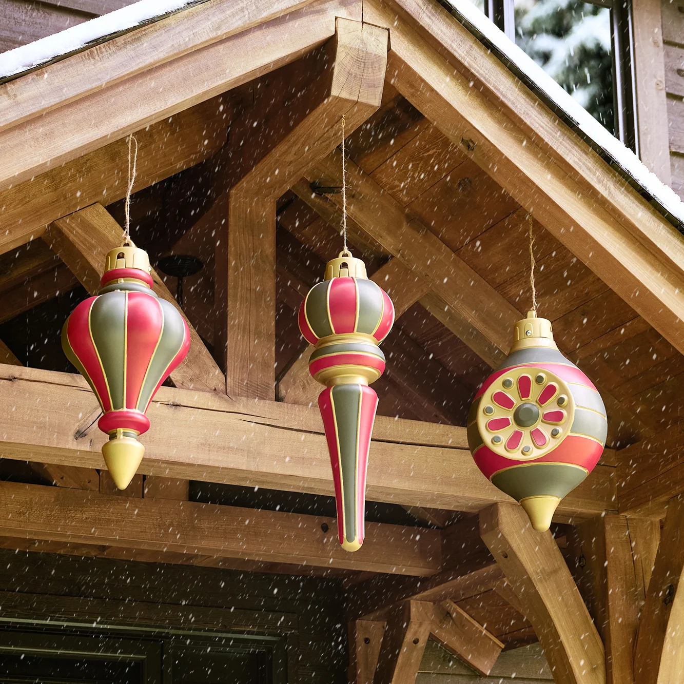 Paintable Large 3-Pack Outdoor Christmas Ornaments - Image 2