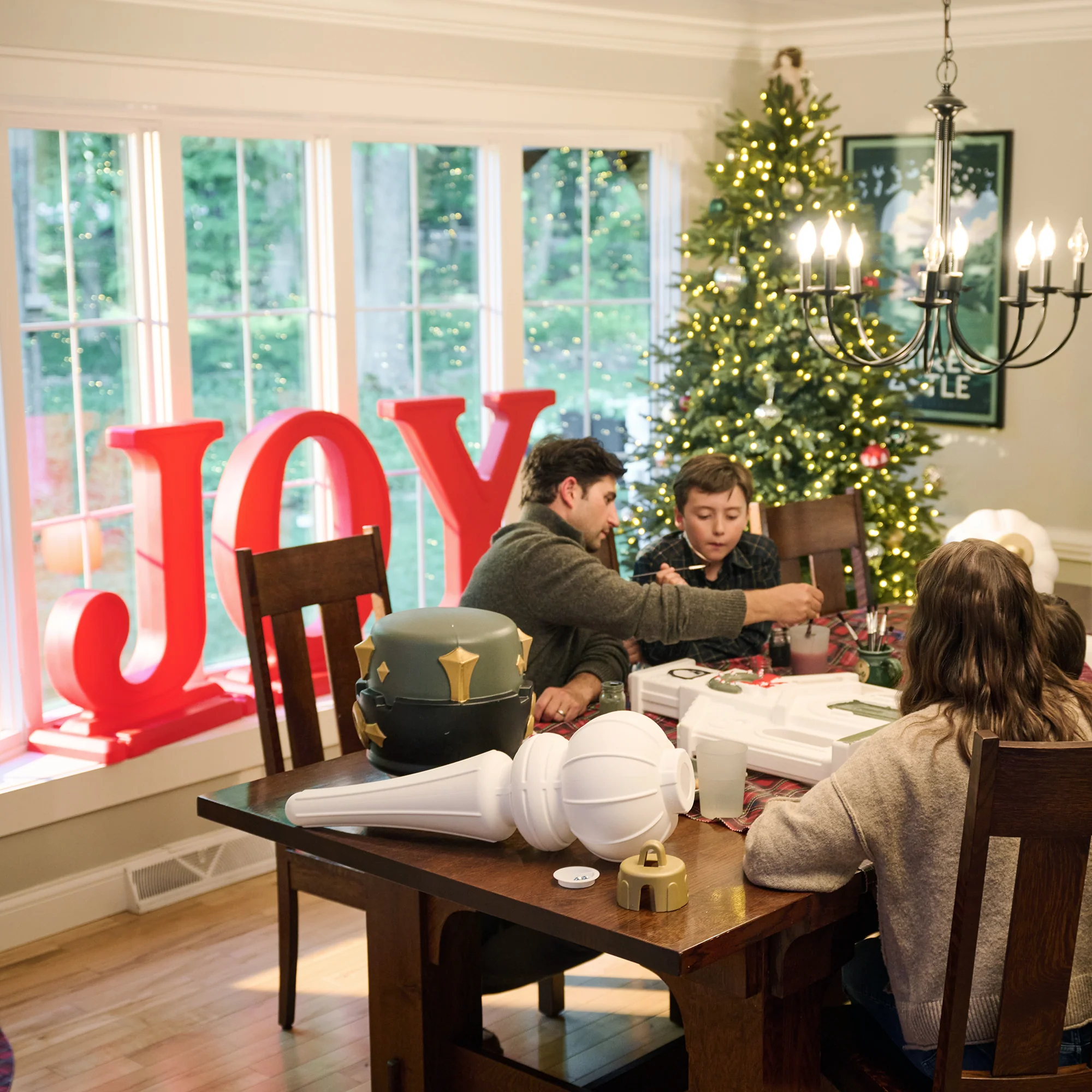 Paintable Large Outdoor 3-Piece Christmas JOY Letters Decoration - Red - Image 10