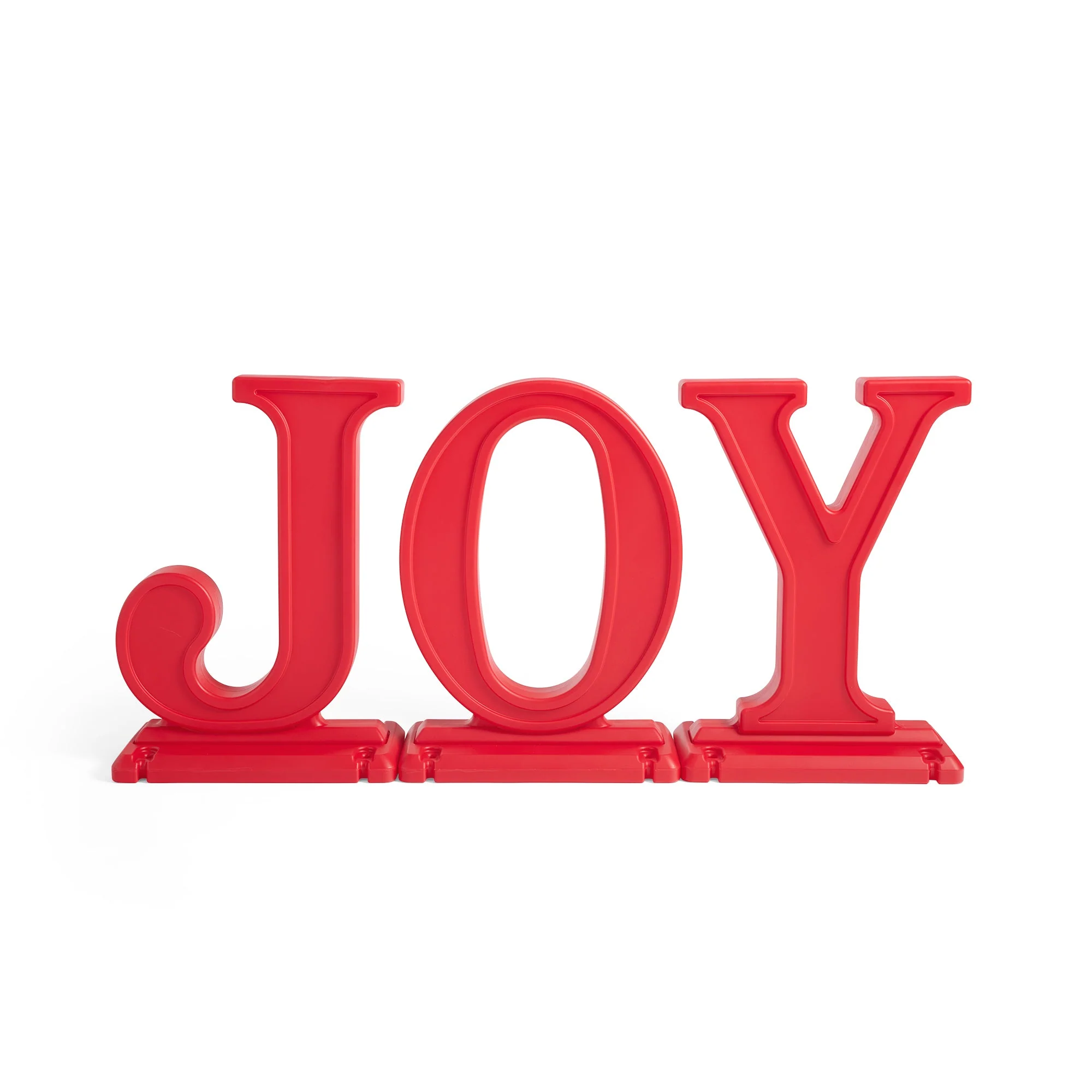 Paintable Large Outdoor 3-Piece Christmas JOY Letters Decoration - Red - Image 6