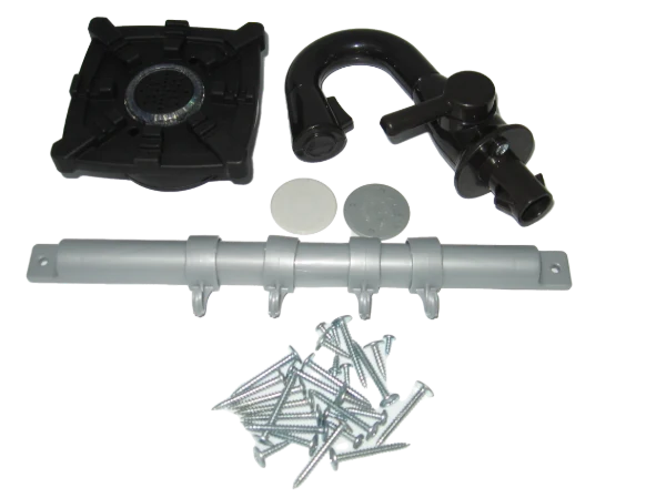 Hardware Faucet Square Burner Bar & Hooks (SU) (143803)