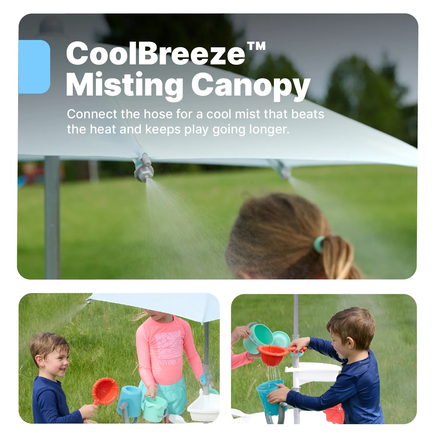 Sunshine Springs Splash Table™ with CoolBreeze™ Misting Canopy - Image 2