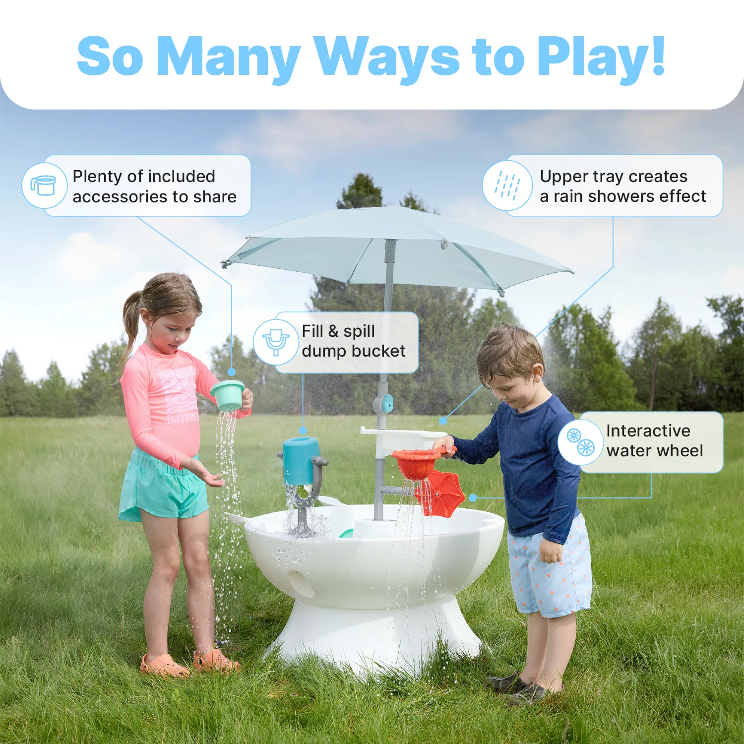Sunshine Springs Splash Table™ with CoolBreeze™ Misting Canopy - Image 3